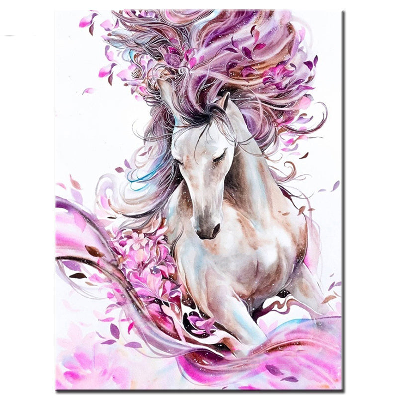 Pink Purple Horse Diamond Painting Kit - DIY – Diamond Painting Kits
