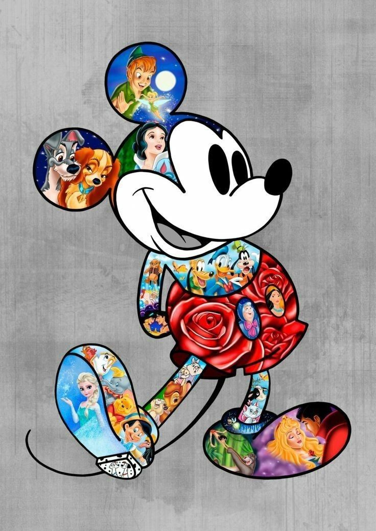 5D DIY Diamond Painting Kit Disney Mickey and Minnie Mouse Full