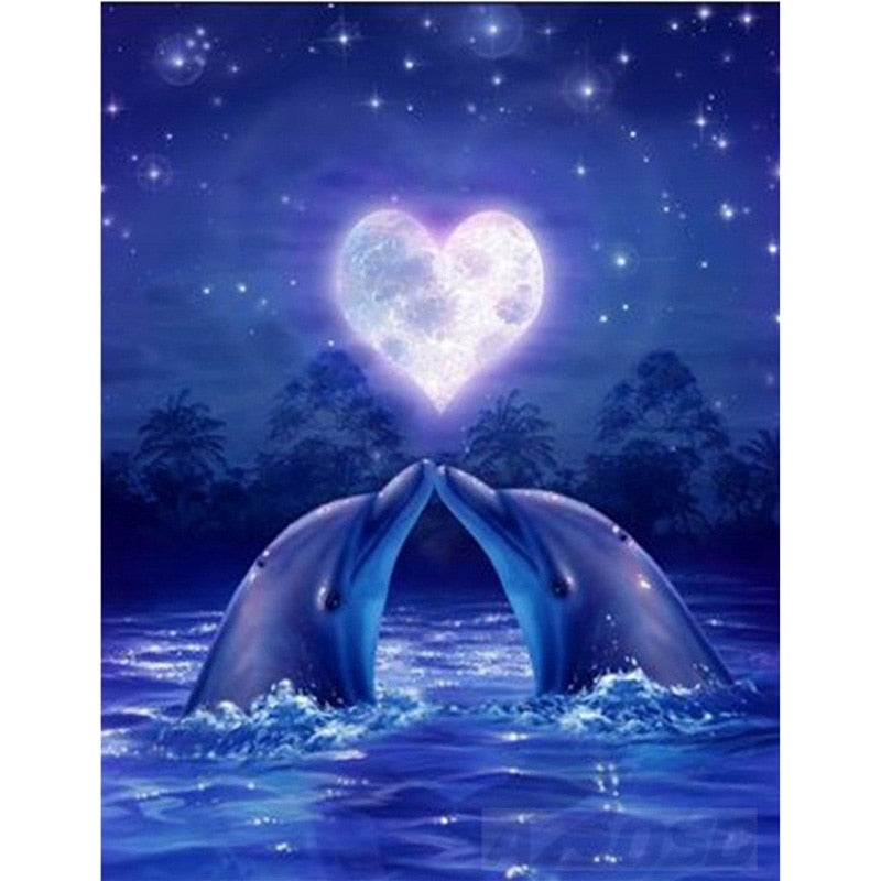 Dolphins Diamond Painting Kit - DIY