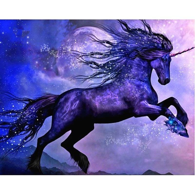 Purple Unicorn Diamond Painting Kit - DIY