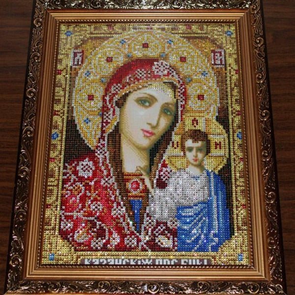 Religious Diamond Painting Kit 5d Art Embroidery Cross - Temu