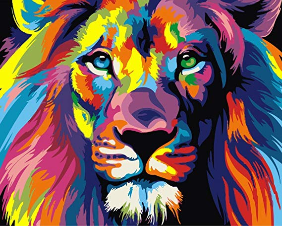 Lion Colors Full Diamond Painting Kit - DIY