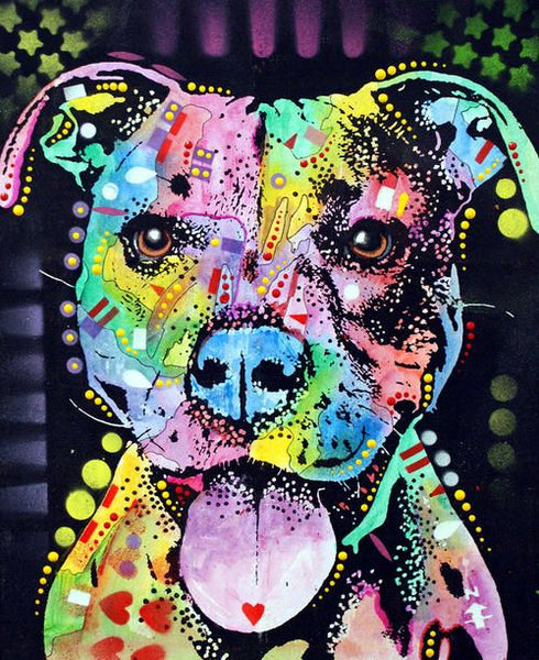 Diamond Painting Kits Diy 5d Pitbull Dog Diamond Art Kits Full Square Drill  For Home Wall Decor, 8x10inches/20x25cm