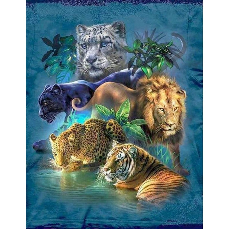 Tiger Diamond Painting, Diamond Painting Cats, Diamond Embroidery