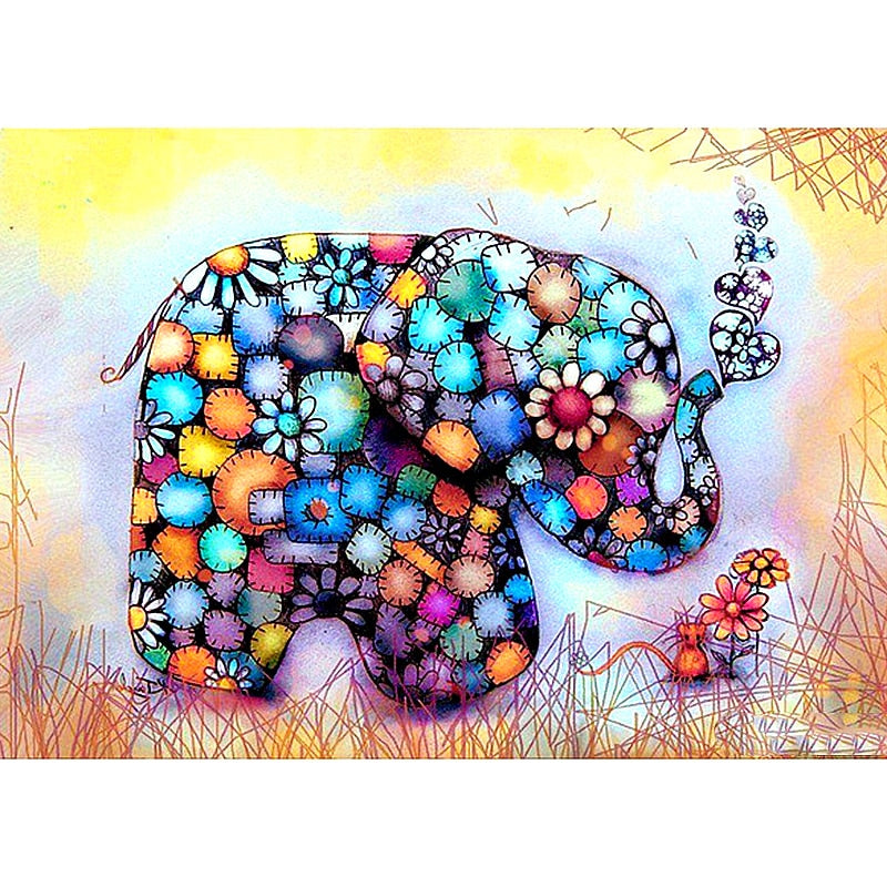 Color Elephant Diamond Painting Kit - DIY