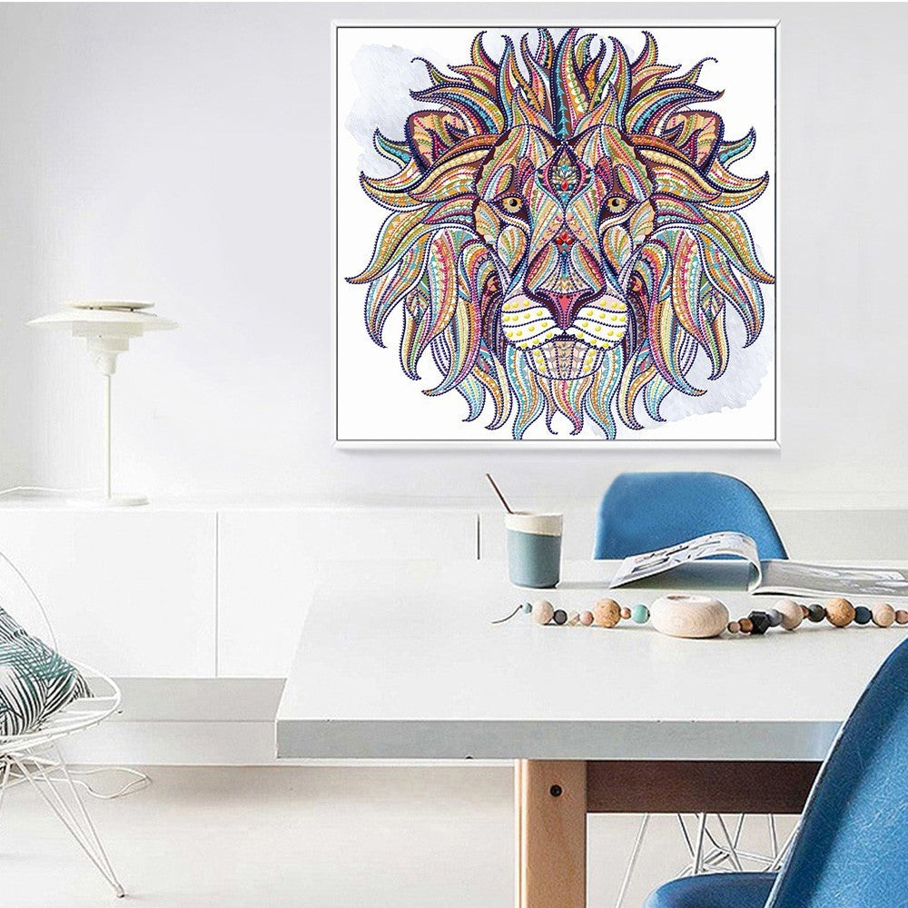 Special Shaped Animal Lion Diamond Painting Kit - DIY