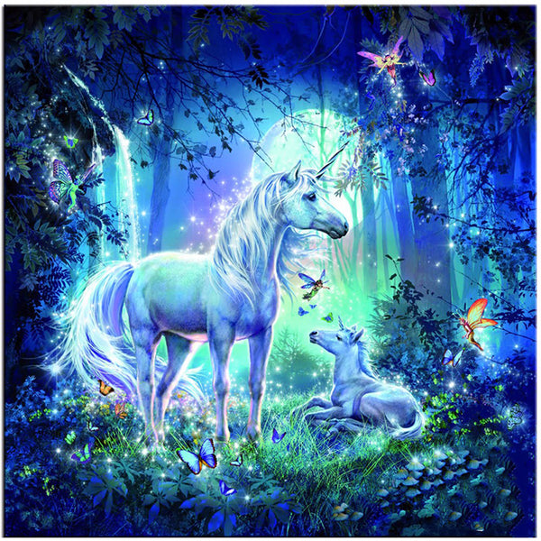 100% Full 5D Diy Daimond Painting Flower fairy&Unicorn 3D Diamond Painting  Round Rhinestone Diamant Painting Embroidery Animal