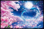 Couple Dolphin Diamond Painting Kit - DIY