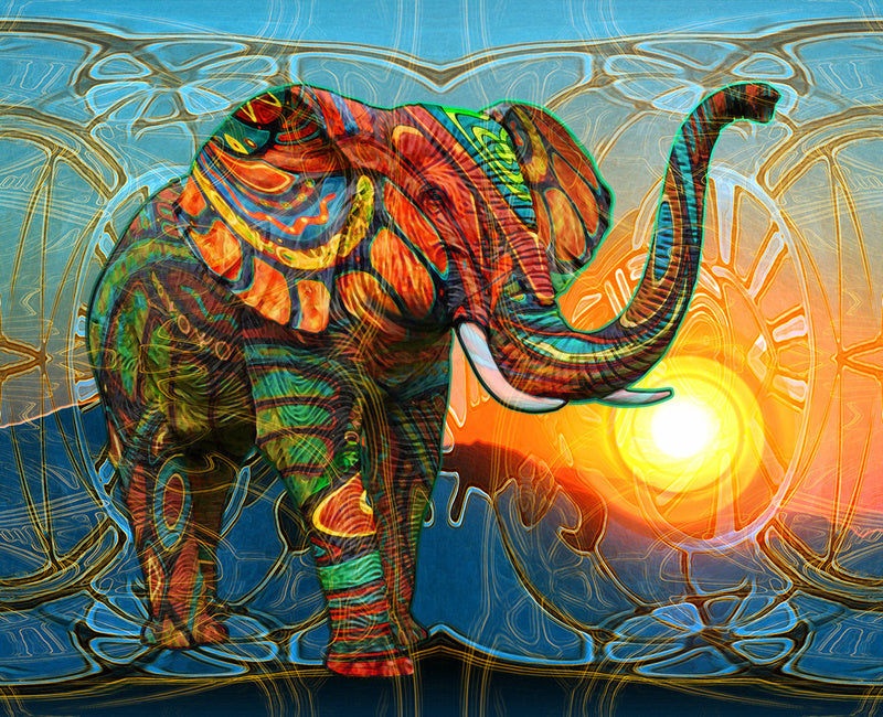 Elephant Big Full Colors Diamond Painting Kit - DIY