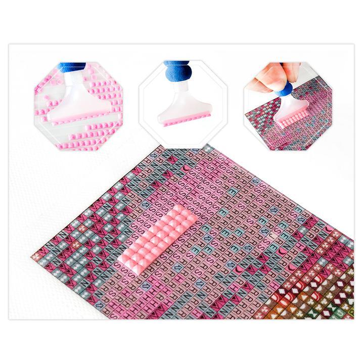 5D Diamond Painting Pink Sewing Machine Kit