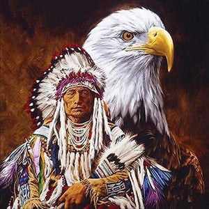 Eagle and Indian Diamond Painting Kit - DIY