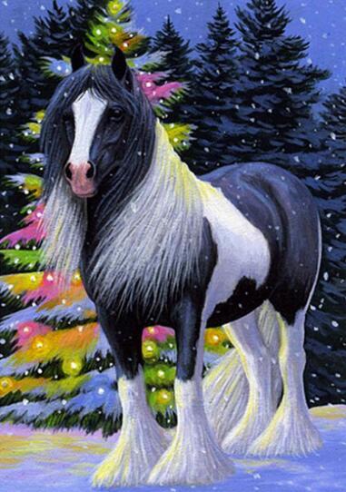 Horses Black And White Diamond Painting Kit - DIY – Diamond Painting Kits