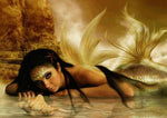 Mermaid Gold Diamond Painting Kit - DIY