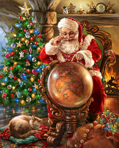 Christmas Santa Claus Cross Stitch Diamond Painting Kit - DIY