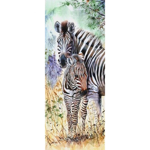 Animal Kingdom Lions Tigers Zebra And Giraffes Diamond Painting Kit - DIY