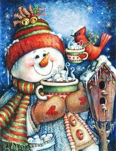 Diamond Painting Small Snowman for Sale