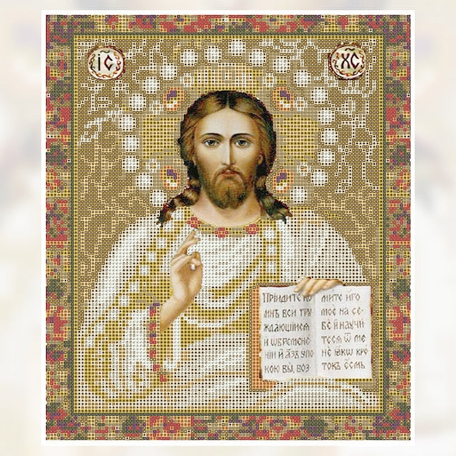 Cross Stitch Religion Icon Diamond Painting Kit - DIY