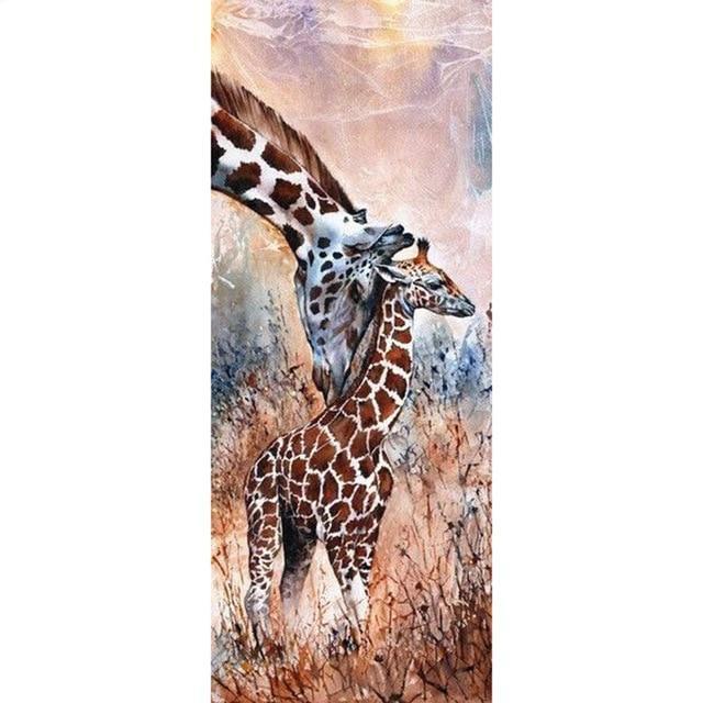 Animal Kingdom Lions Tigers Zebra And Giraffes Diamond Painting Kit - DIY