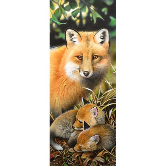 2 Red Foxes, Animal Diamond Painting Kit